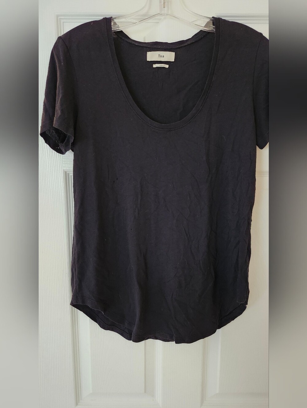 TNA Black Scoop Neck Short Sleeve Tee